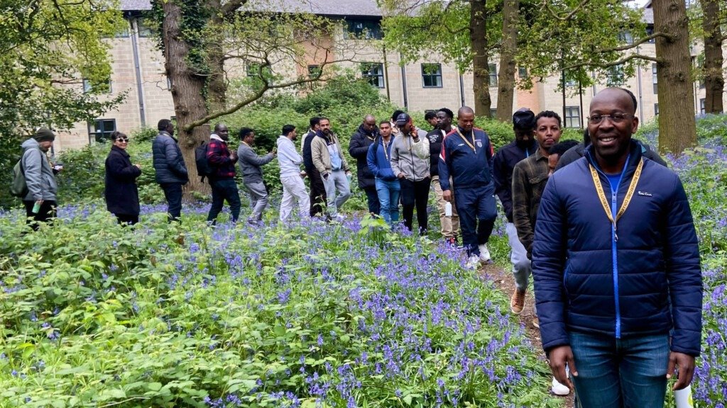 Napier residents walk through the Kent Community Oasis Garden.